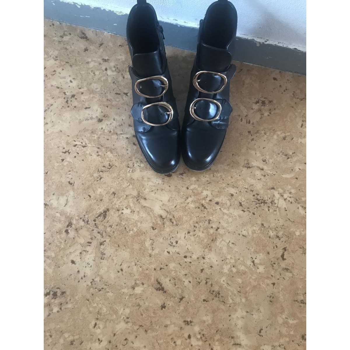 Chaussures Femme Bottines Maje Bottine à boucles Noir