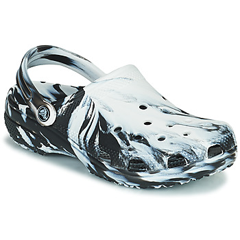 Chaussures Sabots Crocs CLASSIC MARBLED CLOG Noir / Blanc