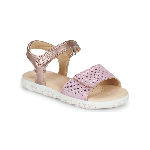 Geox J SANDAL HAITI GIRL White / Pink - Chaussures Sandale Enfant 27,95 €