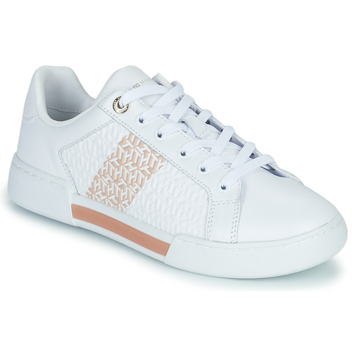 Chaussures Femme Baskets basses Tommy Hilfiger TH MONOGRAM ELEVATED SNEAKER White / Pink