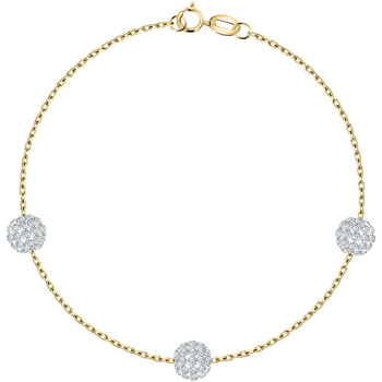Montres & Bijoux Femme Bracelets Cleor Bracelet en or 375/1000 et cristal Doré
