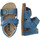 Chaussures Bougeoirs / photophores Falcotto Sandales en cuir avec boucle et velcro BEA Bleu