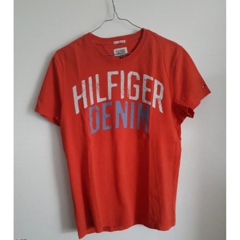 Vêtements Homme T-shirts manches courtes Tommy Hilfiger Tee-shirt orange Hilfiger Denim Orange