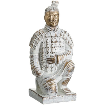 Maison & Déco Cache-pot Ocre En Céramique Ixia Statuette Soldat de l'Empereur Qin 17 cm Blanc