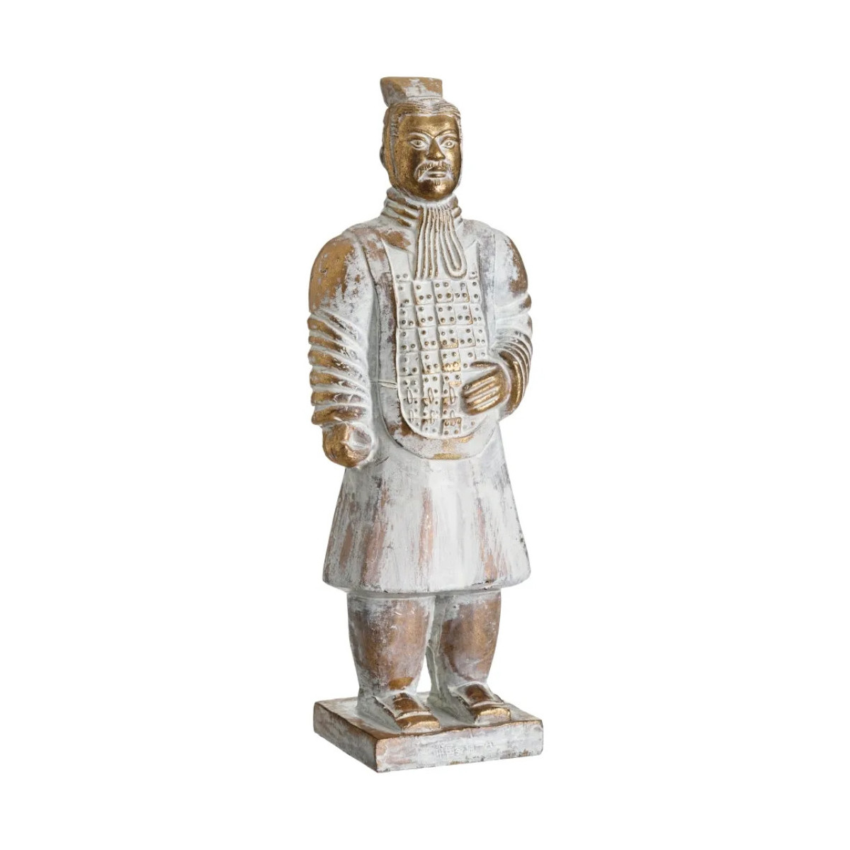 Maison & Déco Apple Of Eden Statuette Soldat debout de l'Empereur Qin Blanc