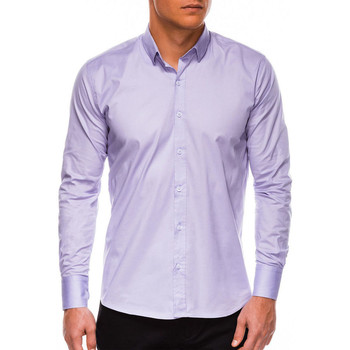 Vêtements Homme Chemises manches longues Monsieurmode Chemise lilas pour homme Chemise 504 violet clair Violet