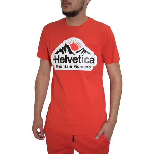 Vêtements Homme Pantoufles / Chaussons Helvetica T- shirt  rouge - POST - H500 RED Rouge