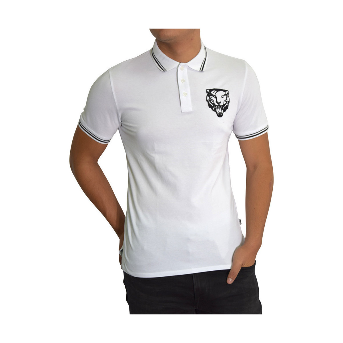 Vêtements Homme T-shirts & Polos Roberto Cavalli Polo  blanc - S03GL0014 Blanc