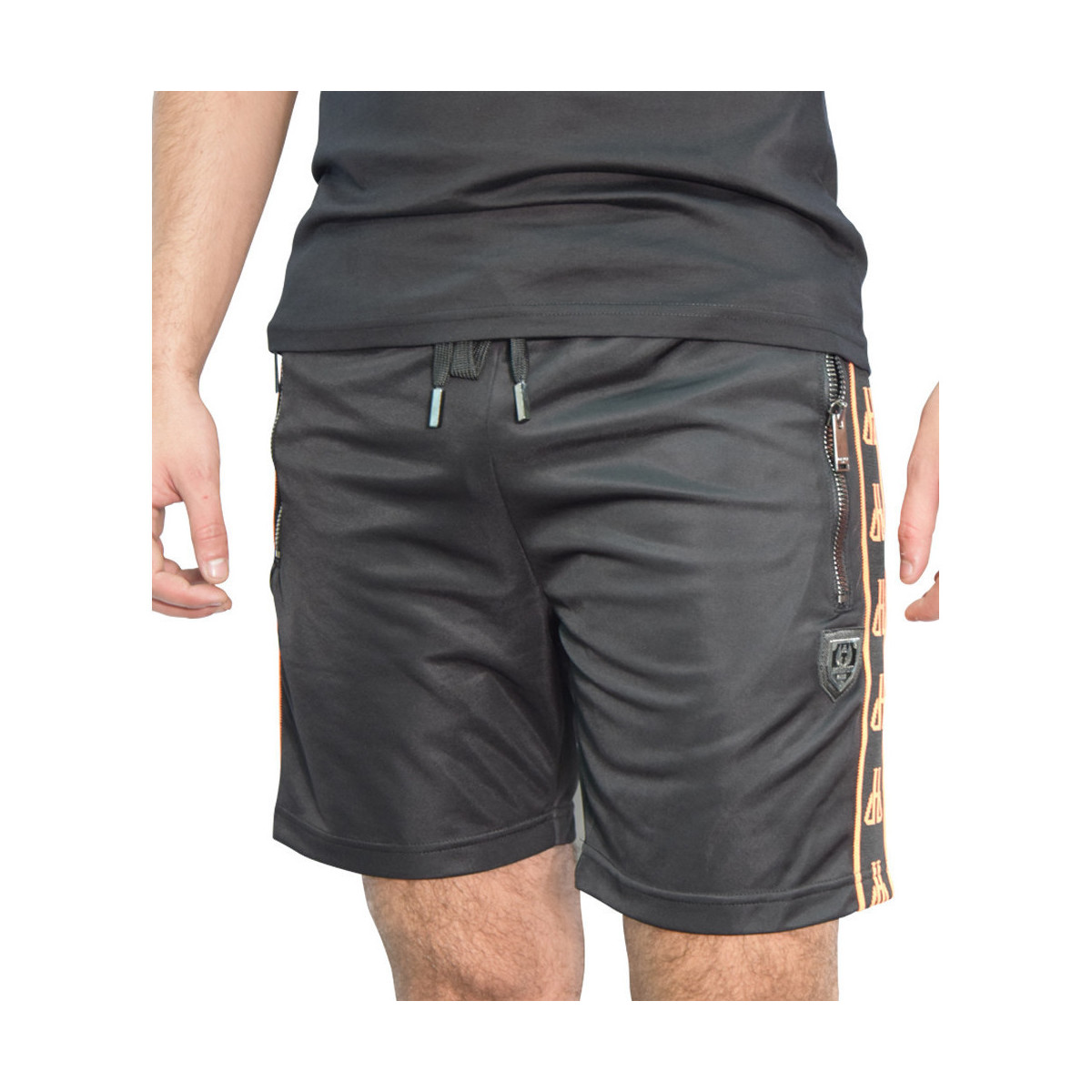 Vêtements Homme Austen Shorts / Bermudas Horspist Short HORPIST noir orange - DENIS ORANGE Noir