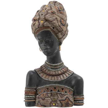 Décoration à Poser Masque Statuettes et figurines Ixia Décoration Femme africaine 50 cm Marron