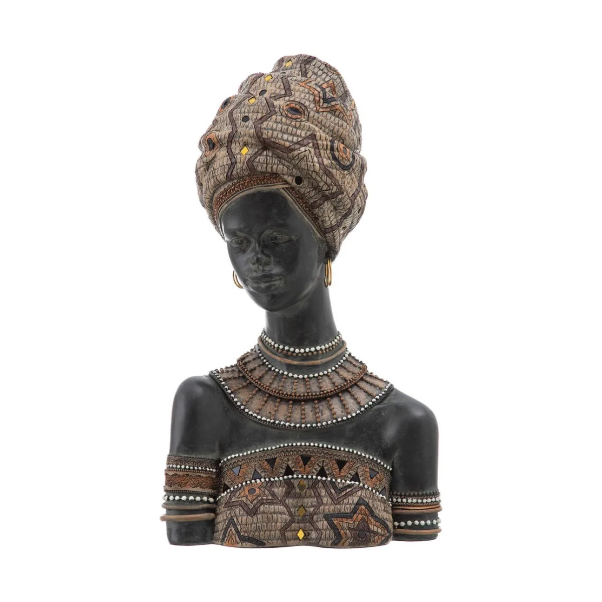 Maison & Déco Statuettes et figurines Ixia Décoration Femme africaine 50 cm Marron
