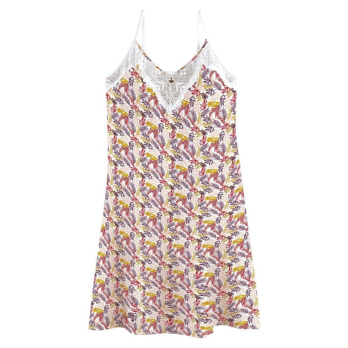 Vêtements Femme Pyjamas / Chemises de nuit Pomm'poire Nuisette multicolore Pile ou face Blanc