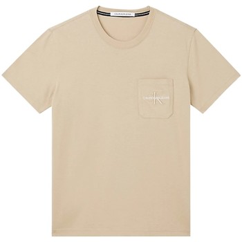 Vêtements Homme T-shirts & Polos Calvin Klein Jeans T shirt  Homme Ref 54074 PF2 tra Beige