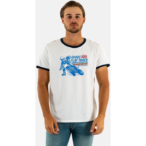 Vêtements Homme T-shirts Check manches courtes Daytona 101774 Blanc