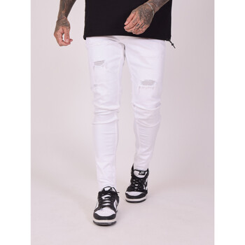 Vêtements Homme Jeans skinny Eco Fleece Crew Neck Sweatshirt Jean TP21007 Blanc
