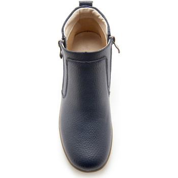 Pediconfort Boots cuir double zip Bleu