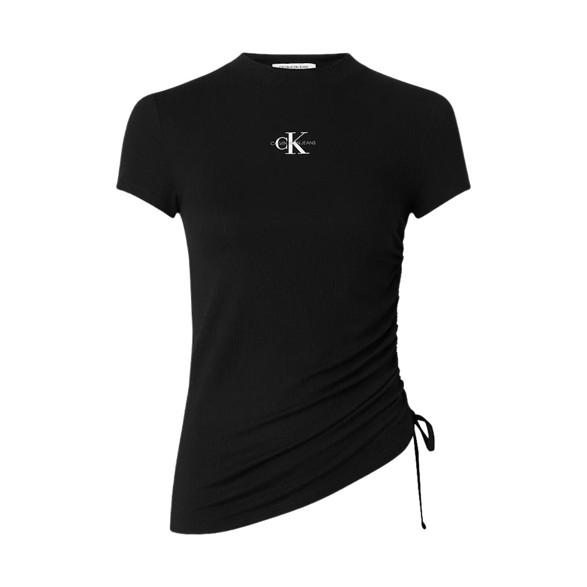 Vêtements Femme T-shirts & Polos Calvin Klein Jeans T shirt  femme Ref 53604 BEH noir Noir