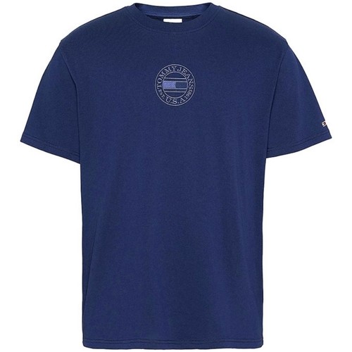 Vêtements Homme T-shirts & Polos Tommy Jeans T shirt  homme Ref 54085 C87 twilight navy Bleu