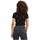 Vêtements Femme T-shirts & Polos Tommy Jeans T shirt crop top Femme  Ref 54094 BDS black Noir