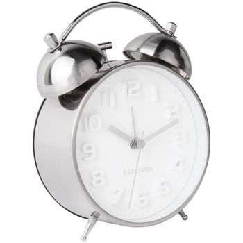 Maison & Déco Horloges Karlsson Horloge réveil rétro Mr. White - Diam. 11 cm Argent