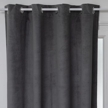 Vêtements femme à moins de 70 Shorts & Bermudas Atmosphera Rideau de salon occultant 8 œillets modèle Otto - 140 x 260 cm Noir