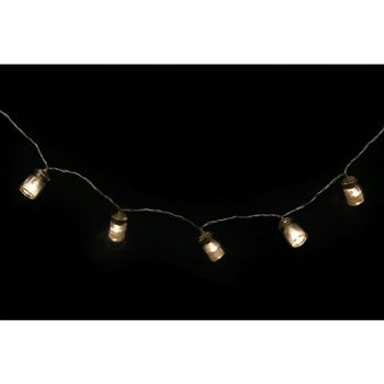 Maison & Déco Lanternes Heart Of The Home Guirlande lumineuse Bocaux - 10 LED - L. 140 cm Noir