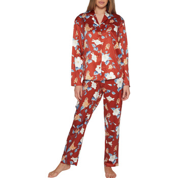 Vêtements Femme Pyjamas / Chemises de nuit Admas Pyjama tenue d'intérieur pantalon chemise Winter Garden Rouge
