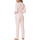 Vêtements Femme Pyjamas / Chemises de nuit Admas Pyjama tenue d'intérieur pantalon top croisé Elegant Line Rose
