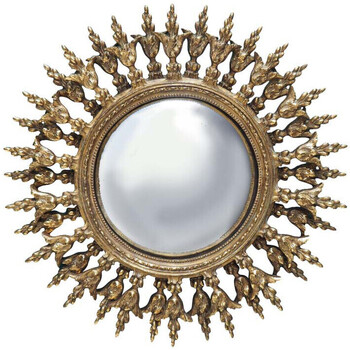 Maison & Déco Miroirs Chehoma Miroir soleil convexe 29cm Doré