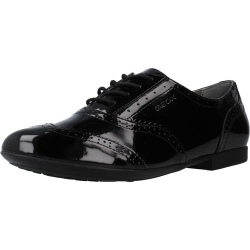 Chaussures Fille Plat : 0 cm Geox JR PLIE' Noir