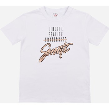 Vêtements Femme T-shirts manches courtes Bons baisers de Paname T Shirt Sororité Liberté Egalité Sororité BLANC