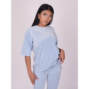Vêtements Femme T-shirts & Polos Cotton Piquet Bandana Shirt Tee Shirt F211088 Bleu