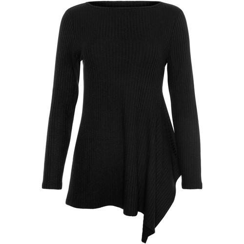 Vêtements Femme Culottes & slips Lisca Top asymétrique manches longues Cosy  Cheek Noir