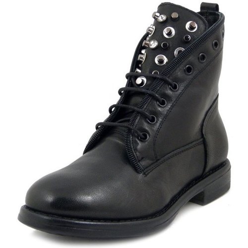 Chaussures Femme Boots Osvaldo Pericoli Femme Chaussures, Bottine, Cuir Douce -MO807 Noir