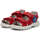 Chaussures Garçon se mesure au creux de la taille à lendroit le plus mince Sandales en cuir à scratch DOCK Rouge