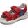 Chaussures Garçon se mesure au creux de la taille à lendroit le plus mince Sandales en cuir à scratch DOCK Rouge