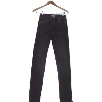 jeans zara  jean droit femme  34 - t0 - xs gris 