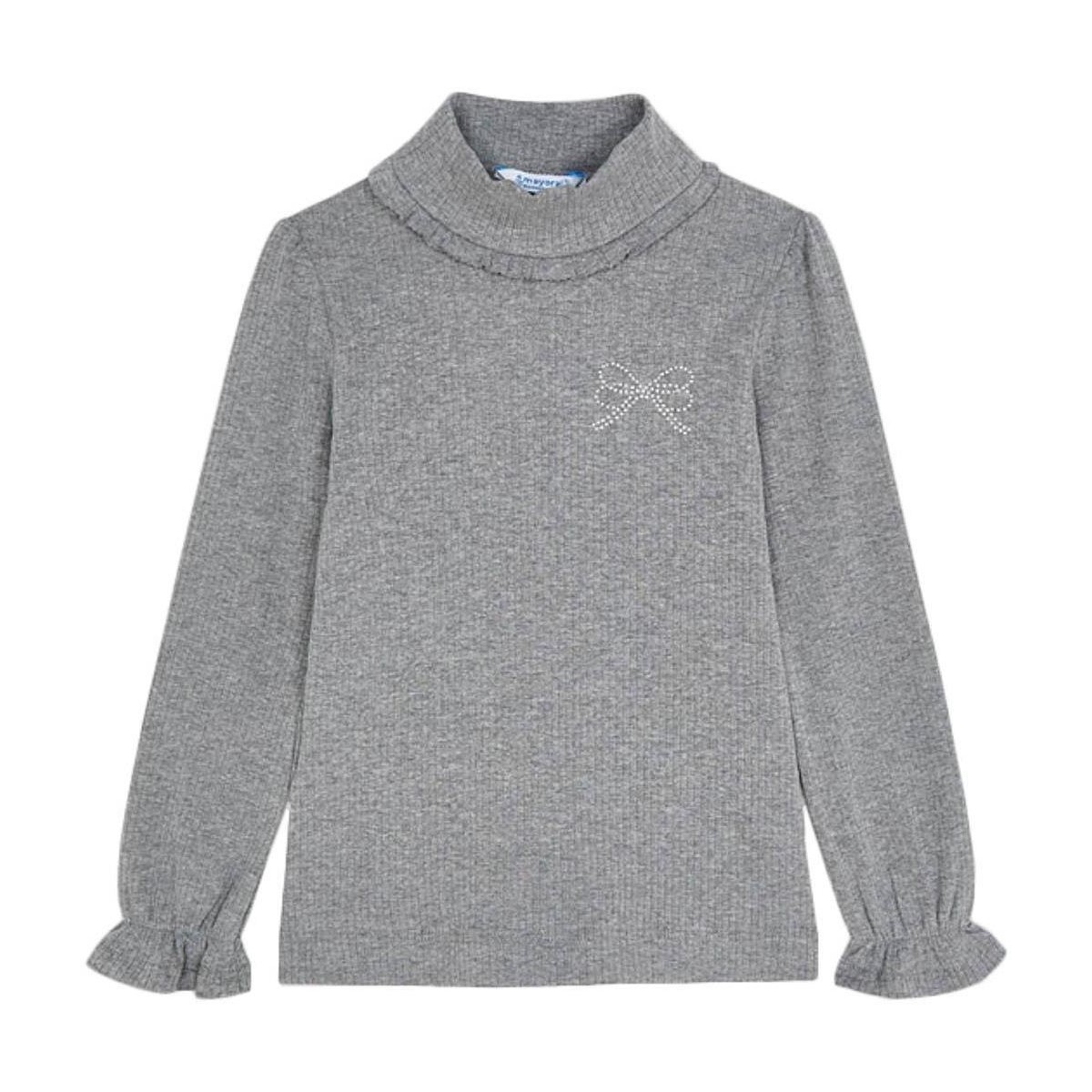 Vêtements Fille Calvin Klein Performance logo front crew neck sweatshirt in gray Mayoral  Gris