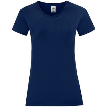 Vêtements Femme T-shirts manches longues Fruit Of The Loom 61432 Bleu