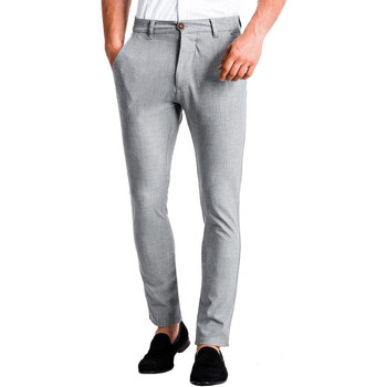 Vêtements Homme Chinos / Carrots Monsieurmode Pantalon chino pour homme Pantalon 832 gris clair Gris