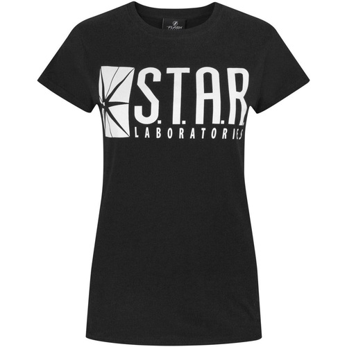 Vêtements Femme T-shirts manches longues Flash Tv Star Laboratories Noir
