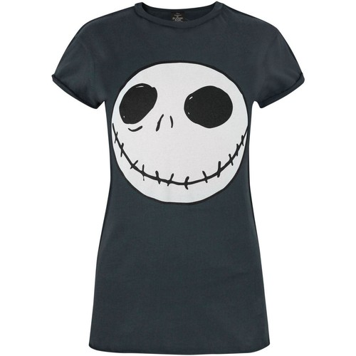 Vêtements Femme T-shirts manches longues Nightmare Before Christmas NS4240 Gris
