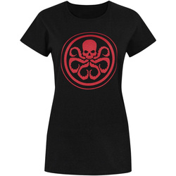 Vêtements Femme T-shirts Gant courtes Marvel  Noir