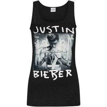 Vêtements Femme Débardeurs / T-shirts sans manche Justin Bieber NS4255 Noir