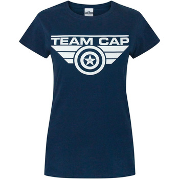 Vêtements Femme T-shirts manches longues Captain America  Bleu