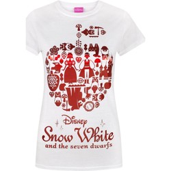 Vêtements Femme T-shirts manches courtes Disney  Blanc / rouge