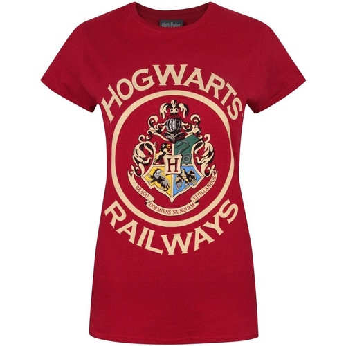 Vêtements Femme T-shirts manches longues Harry Potter Hogwarts Railways Rouge