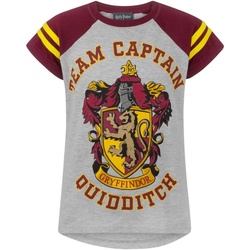 Vêtements Fille T-shirts manches courtes Harry Potter  Gris/bordeaux