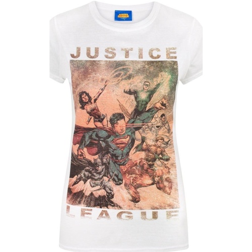 Vêtements Femme T-shirts manches longues Justice League Action Blanc