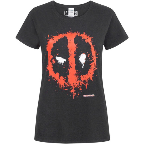 Vêtements Femme T-shirts manches longues Deadpool Splat Mask Noir